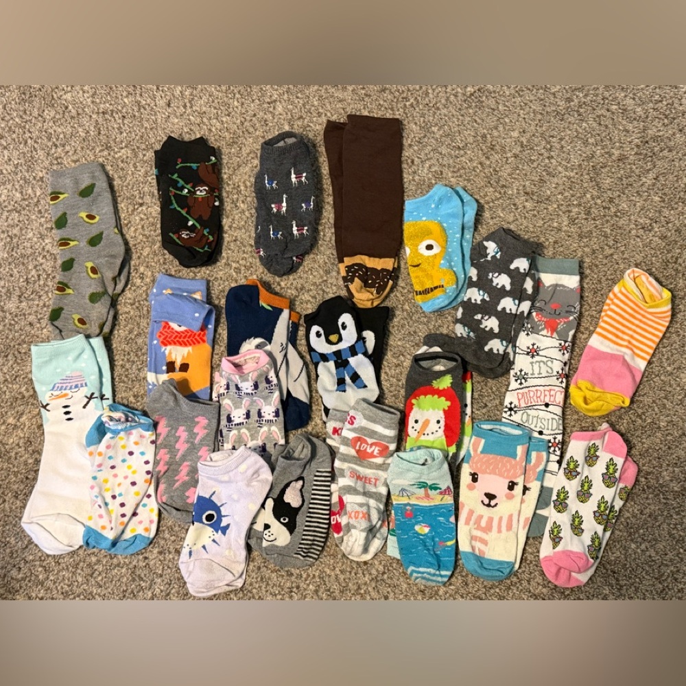Assorted Women's Novelty Socks - Multi Color Pack